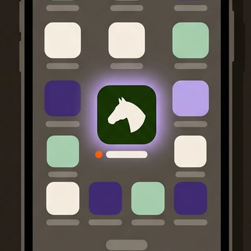 Drawing: Signavo's icon on the home screen with an orange dot next to its name.